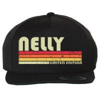 Nelly Name Personalized Retro Vintage 80s 90s Birthday Wool Snapback Cap