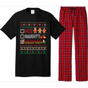 Nice Naughty Proud Ger Christmas Family Group Gift Pajama Set