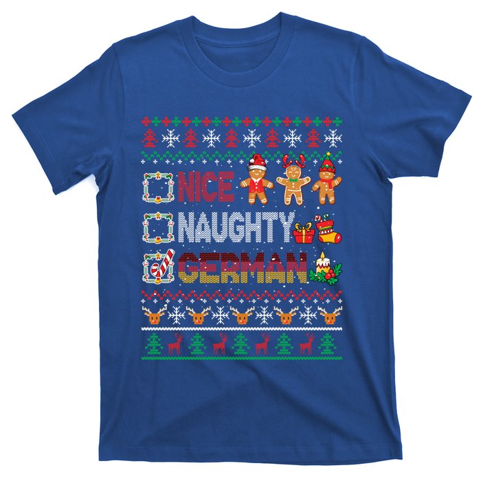 Nice Naughty Proud Ger Christmas Family Group Gift T-Shirt