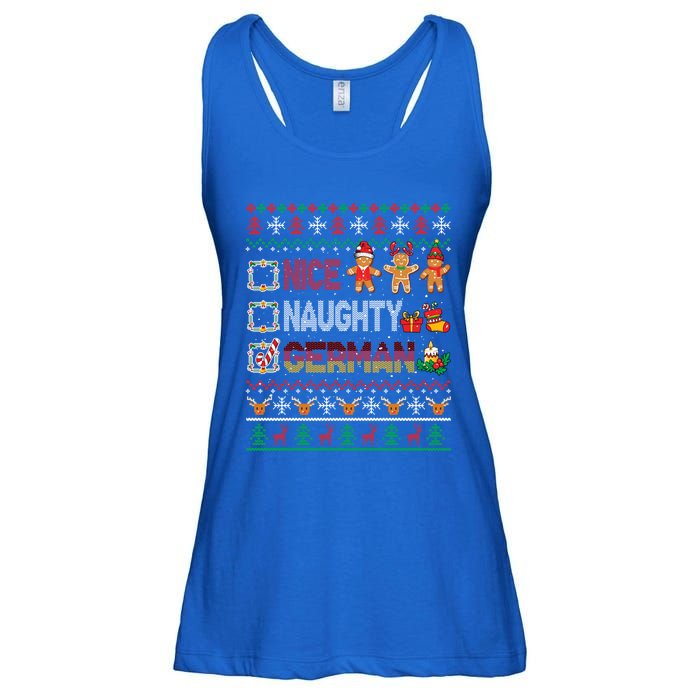 Nice Naughty Proud Ger Christmas Family Group Gift Ladies Essential Flowy Tank