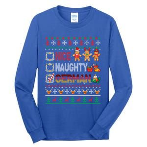 Nice Naughty Proud Ger Christmas Family Group Gift Tall Long Sleeve T-Shirt