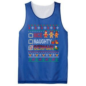 Nice Naughty Proud Ger Christmas Family Group Gift Mesh Reversible Basketball Jersey Tank