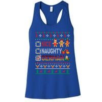 Nice Naughty Proud Ger Christmas Family Group Gift Women's Racerback Tank