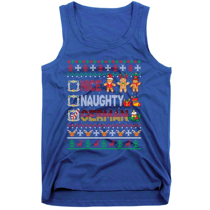 Nice Naughty Proud Ger Christmas Family Group Gift Tank Top