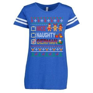 Nice Naughty Proud Ger Christmas Family Group Gift Enza Ladies Jersey Football T-Shirt