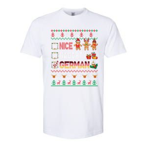 Nice Naughty Proud Ger Christmas Family Group Gift Softstyle CVC T-Shirt