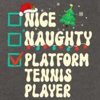 Nice Naughty Platform Tennis Player Xmas List Santa Claus Cotton Canvas Backpack