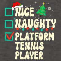 Nice Naughty Platform Tennis Player Xmas List Santa Claus Vector Backpack