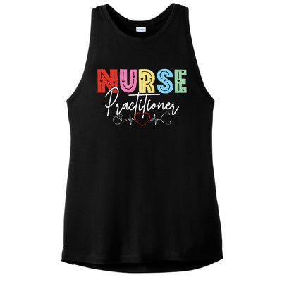 NP Nurse Practitioner Valentine's day Healthcare Examination Ladies PosiCharge Tri-Blend Wicking Tank