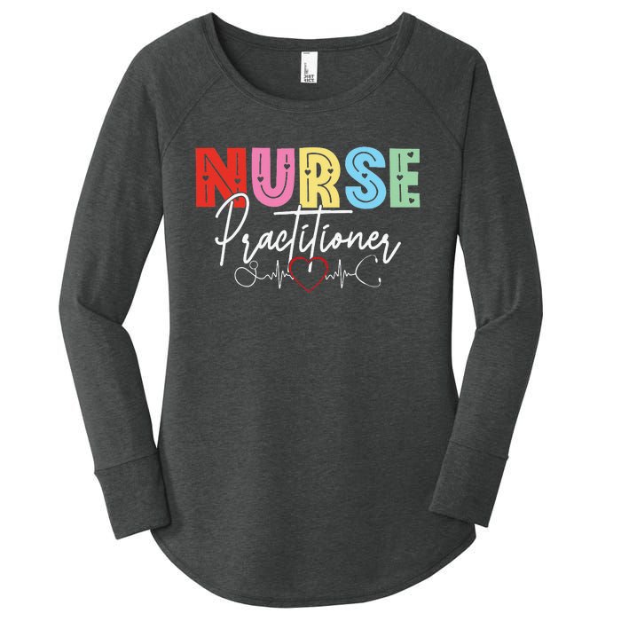 NP Nurse Practitioner Valentine's day Healthcare Examination Women's Perfect Tri Tunic Long Sleeve Shirt