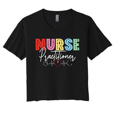 NP Nurse Practitioner Valentine's day Healthcare Examination Women's Crop Top Tee