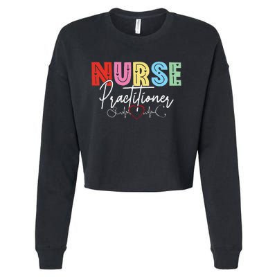 NP Nurse Practitioner Valentine's day Healthcare Examination Cropped Pullover Crew