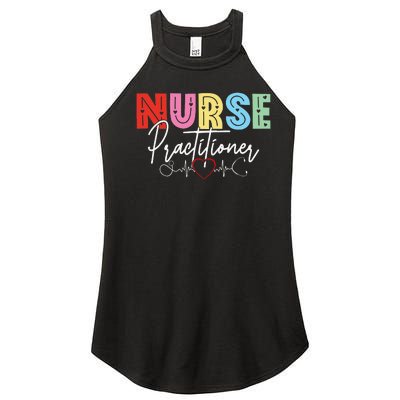 NP Nurse Practitioner Valentine's day Healthcare Examination Women's Perfect Tri Rocker Tank