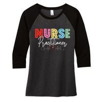 NP Nurse Practitioner Valentine's day Healthcare Examination Women's Tri-Blend 3/4-Sleeve Raglan Shirt