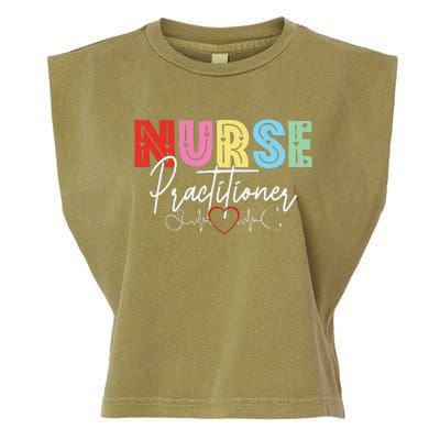 NP Nurse Practitioner Valentine's day Healthcare Examination Garment-Dyed Women's Muscle Tee