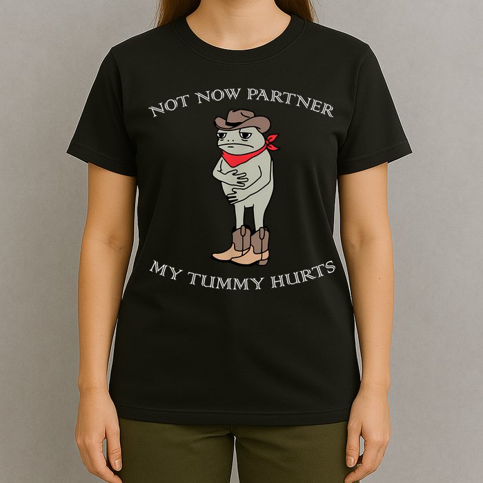 Not Now Partner My Tummy Hurts T-Shirt