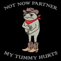 Not Now Partner My Tummy Hurts Drawstring Bag
