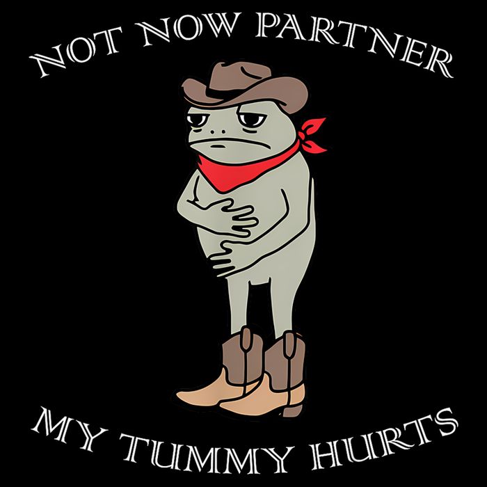 Not Now Partner My Tummy Hurts Drawstring Bag