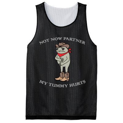Not Now Partner My Tummy Hurts Mesh Reversible Basketball Jersey Tank