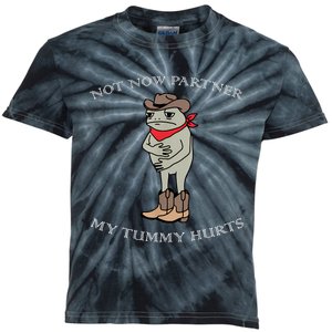 Not Now Partner My Tummy Hurts Kids Tie-Dye T-Shirt