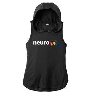 Neurospicy Neurodivergent Pride Autism Ladies PosiCharge Tri-Blend Wicking Draft Hoodie Tank