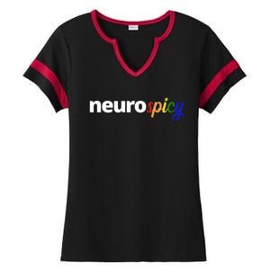 Neurospicy Neurodivergent Pride Autism Ladies Halftime Notch Neck Tee