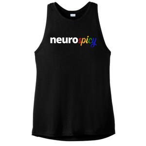 Neurospicy Neurodivergent Pride Autism Ladies PosiCharge Tri-Blend Wicking Tank