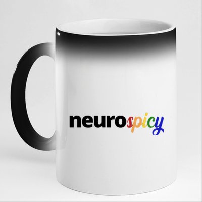 Neurospicy Neurodivergent Pride Autism 11oz Black Color Changing Mug