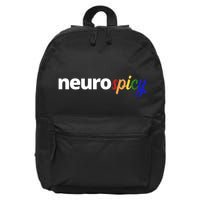 Neurospicy Neurodivergent Pride Autism 16 in Basic Backpack