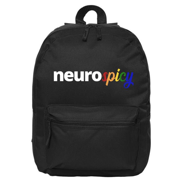 Neurospicy Neurodivergent Pride Autism 16 in Basic Backpack