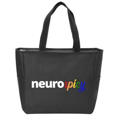 Neurospicy Neurodivergent Pride Autism Zip Tote Bag