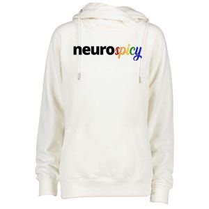 Neurospicy Neurodivergent Pride Autism Womens Funnel Neck Pullover Hood