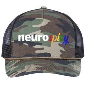 Neurospicy Neurodivergent Pride Autism Retro Rope Trucker Hat Cap