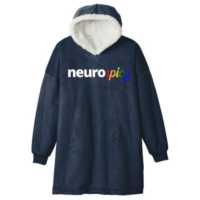 Neurospicy Neurodivergent Pride Autism Hooded Wearable Blanket