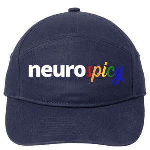 Neurospicy Neurodivergent Pride Autism 7-Panel Snapback Hat