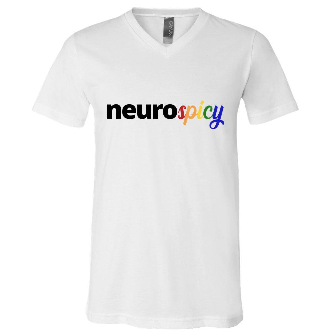 Neurospicy Neurodivergent Pride Autism V-Neck T-Shirt