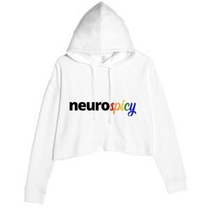 Neurospicy Neurodivergent Pride Autism Crop Fleece Hoodie