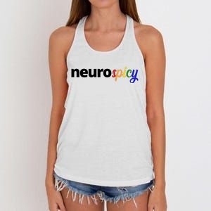 Neurospicy Neurodivergent Pride Autism Women's Knotted Racerback Tank