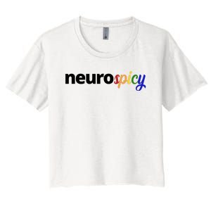 Neurospicy Neurodivergent Pride Autism Women's Crop Top Tee