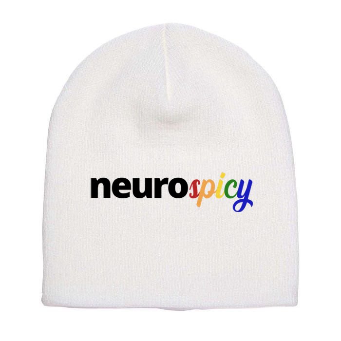 Neurospicy Neurodivergent Pride Autism Short Acrylic Beanie