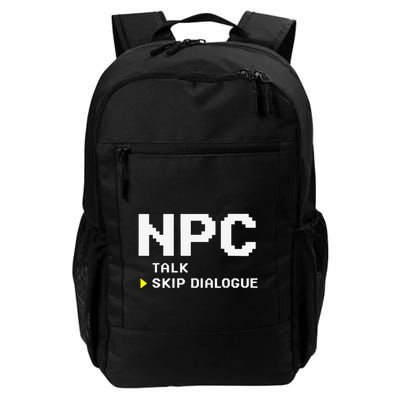 Npc Non Player Character Skip Dialogue Gamer Daily Commute Backpack