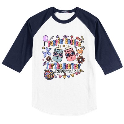 Nicu Nurse Poppin Bottles For The New Year 2024 Baseball Sleeve Shirt