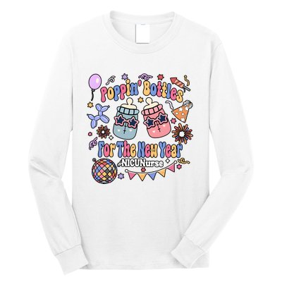 Nicu Nurse Poppin Bottles For The New Year 2024 Long Sleeve Shirt