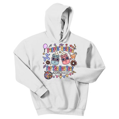 Nicu Nurse Poppin Bottles For The New Year 2024 Kids Hoodie