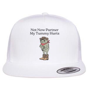 Not Now Partner My Tummy Hurts Flat Bill Trucker Hat