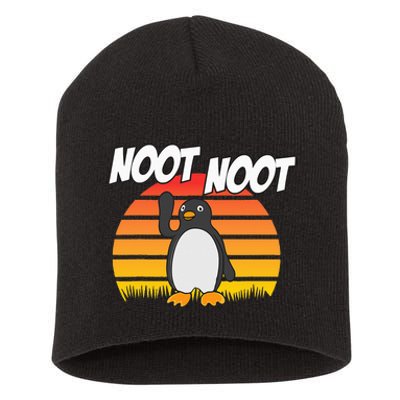 Noot Noot Penguin Vintage Gift Short Acrylic Beanie