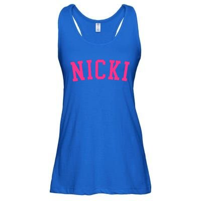 Name Nicki Personalized I Love Nicki Ladies Essential Flowy Tank