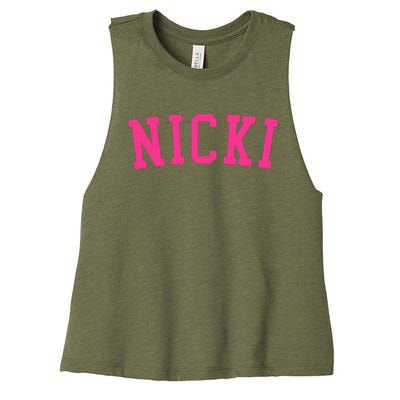 Name Nicki Personalized I Love Nicki Women's Racerback Cropped Tank