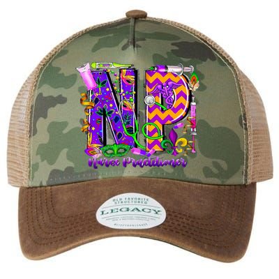 Np Nurse Practitioner Mardi Gras New Orleans Nursing Life Legacy Tie Dye Trucker Hat