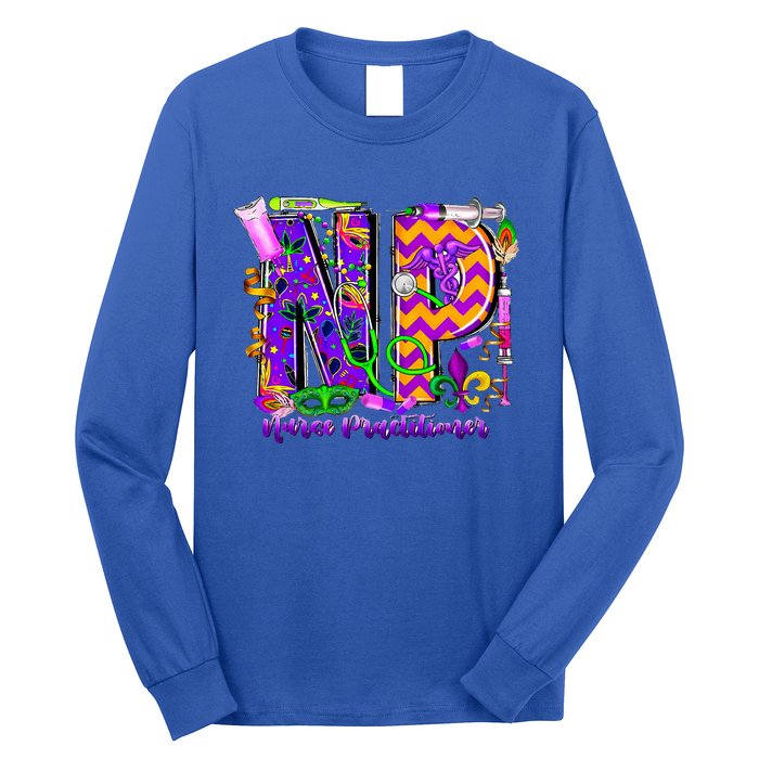 Np Nurse Practitioner Mardi Gras New Orleans Nursing Life Long Sleeve Shirt